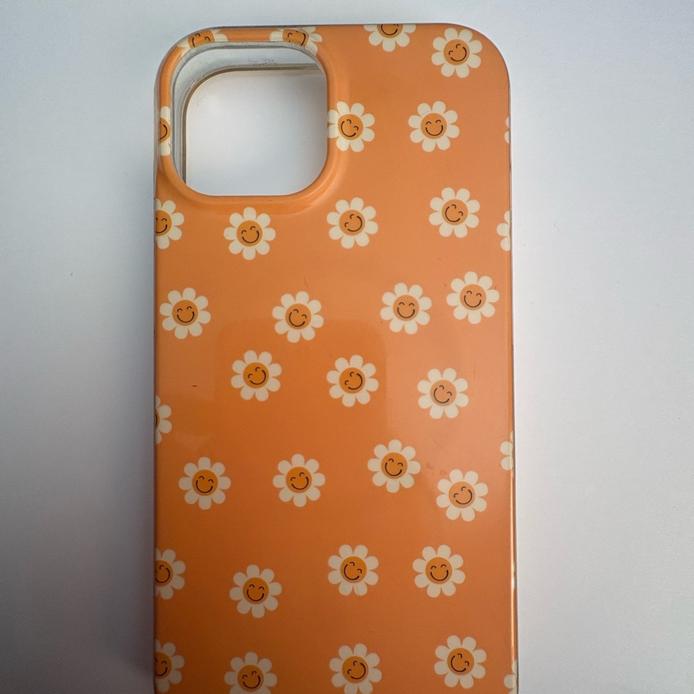 Orange Floral iPhone 14 Case